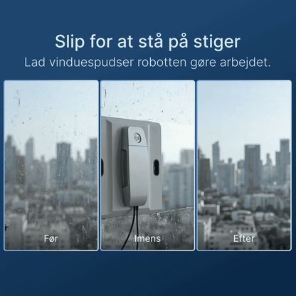 Smart AI Vinduesrobot – Automatisk vinduespudsning med 5600 Pa sugekraft - Best i test